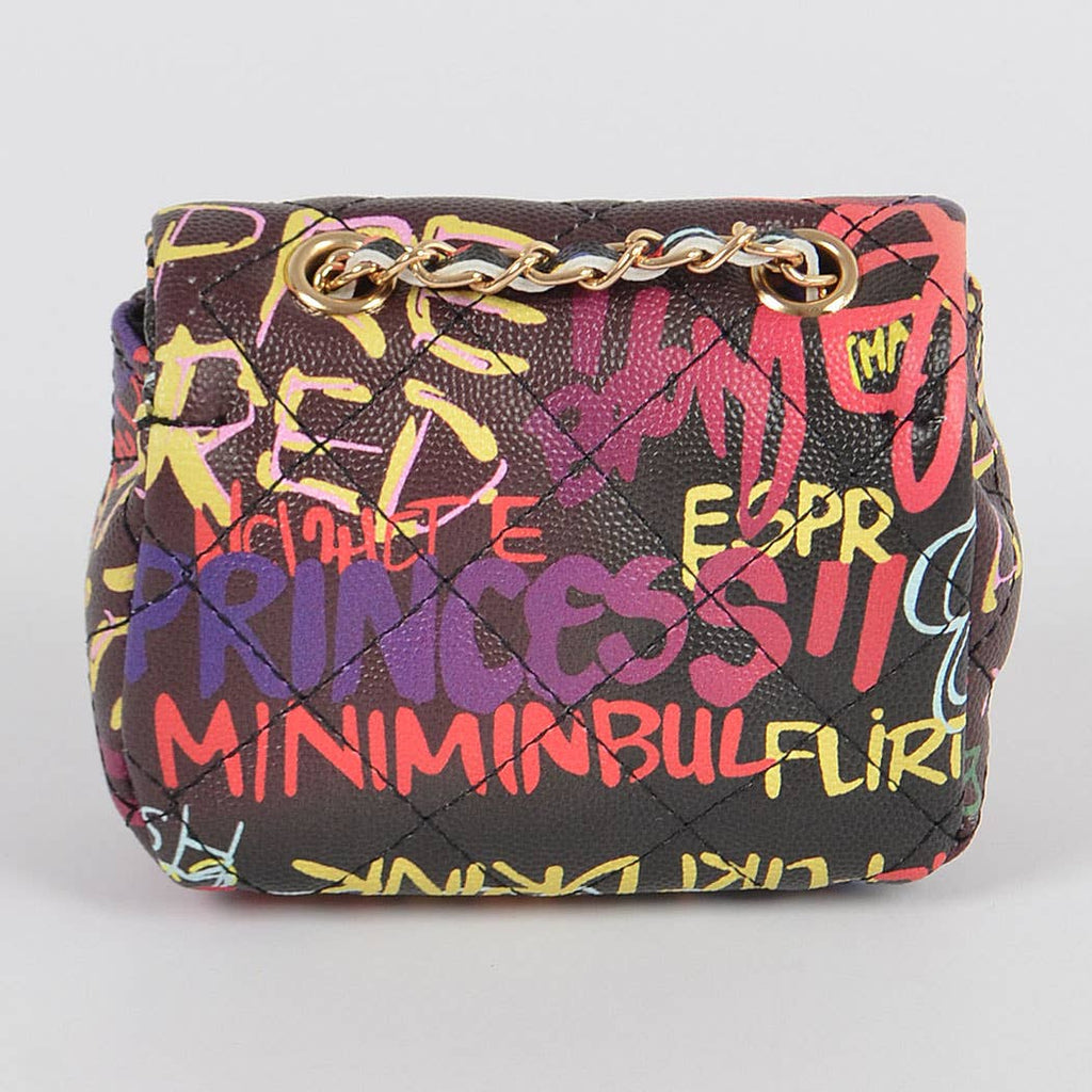 Multi Graffiti Quilted Mini Bag