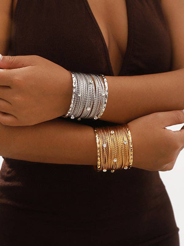 UZ Wholesale Store - Geometric Rhine Stones Bracelet Accessories.