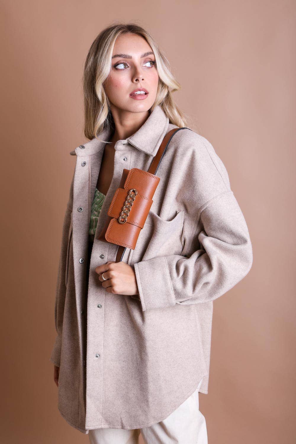 🐊 Chic Croc-Embossed Faux Leather Belt Bag
