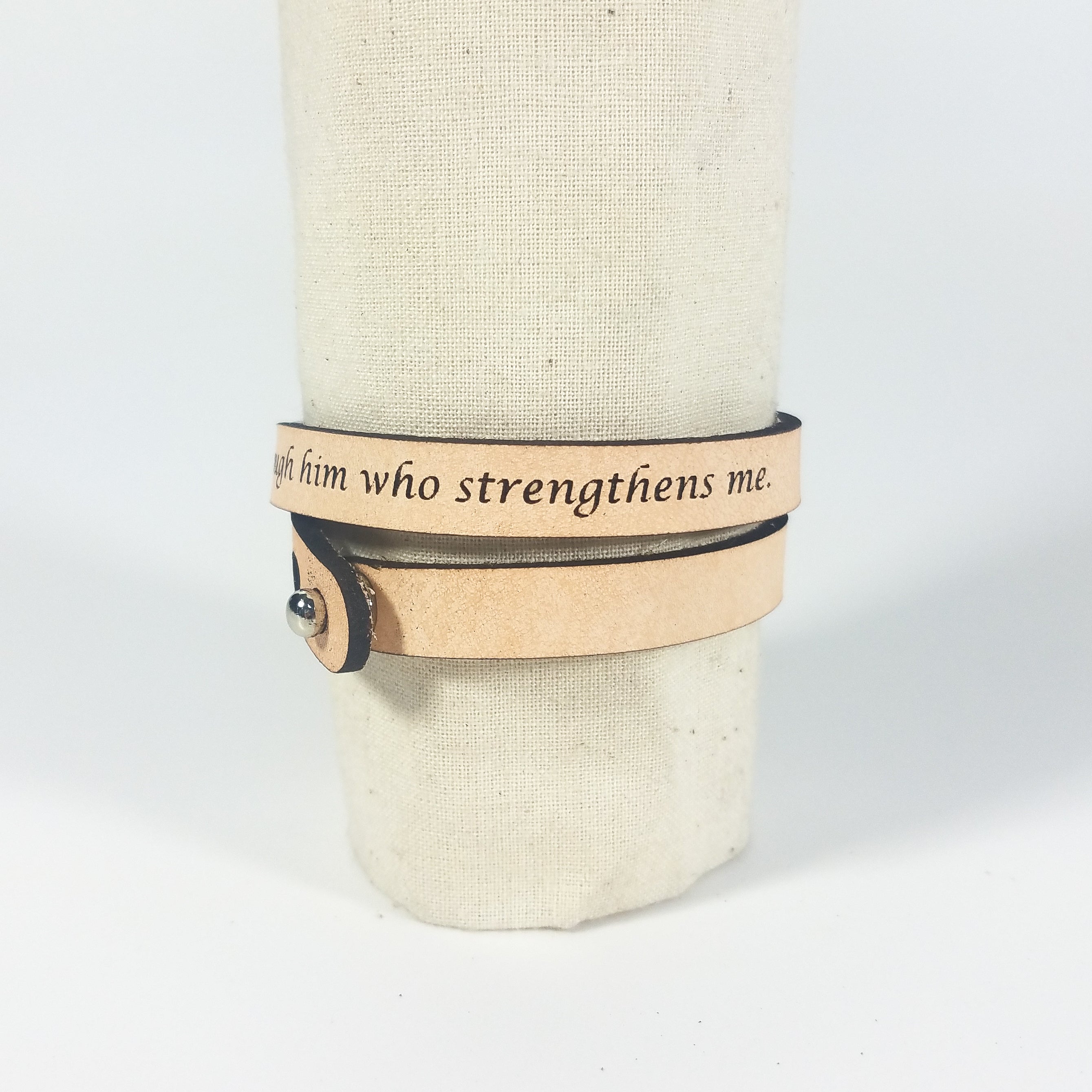 Spiritual Quote Wrap Bracelets - I can do all things through him who strengthens me