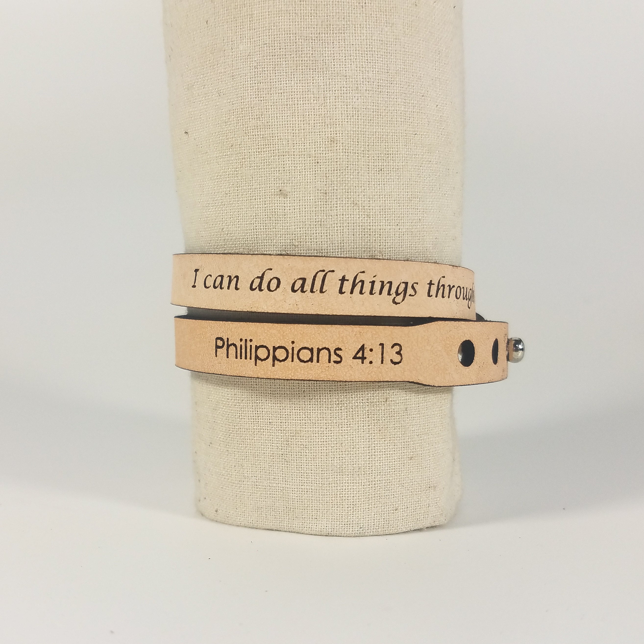 Spiritual Quote Wrap Bracelets - I can do all things through him who strengthens me