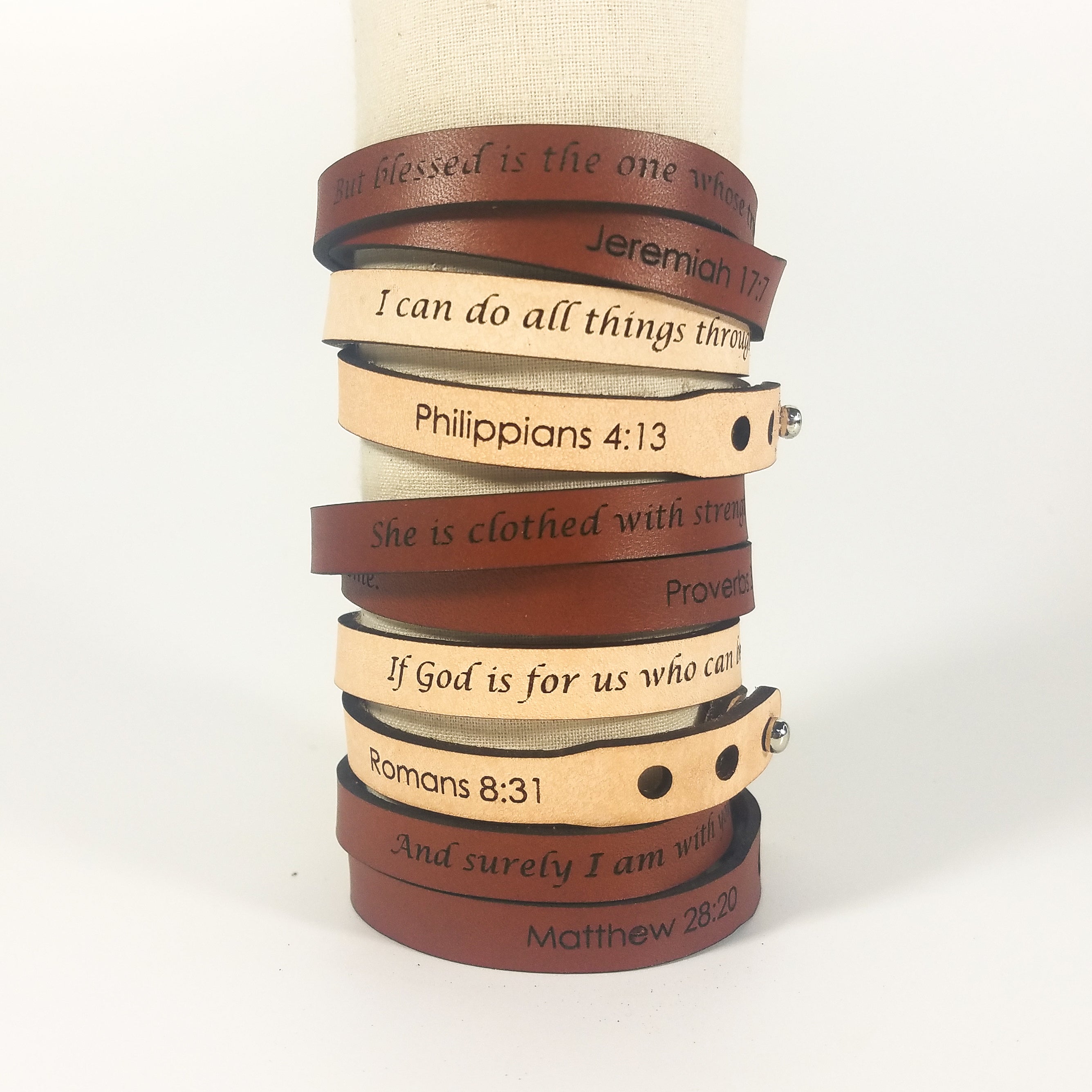 Spiritual Quote Wrap Bracelets - I can do all things through him who strengthens me