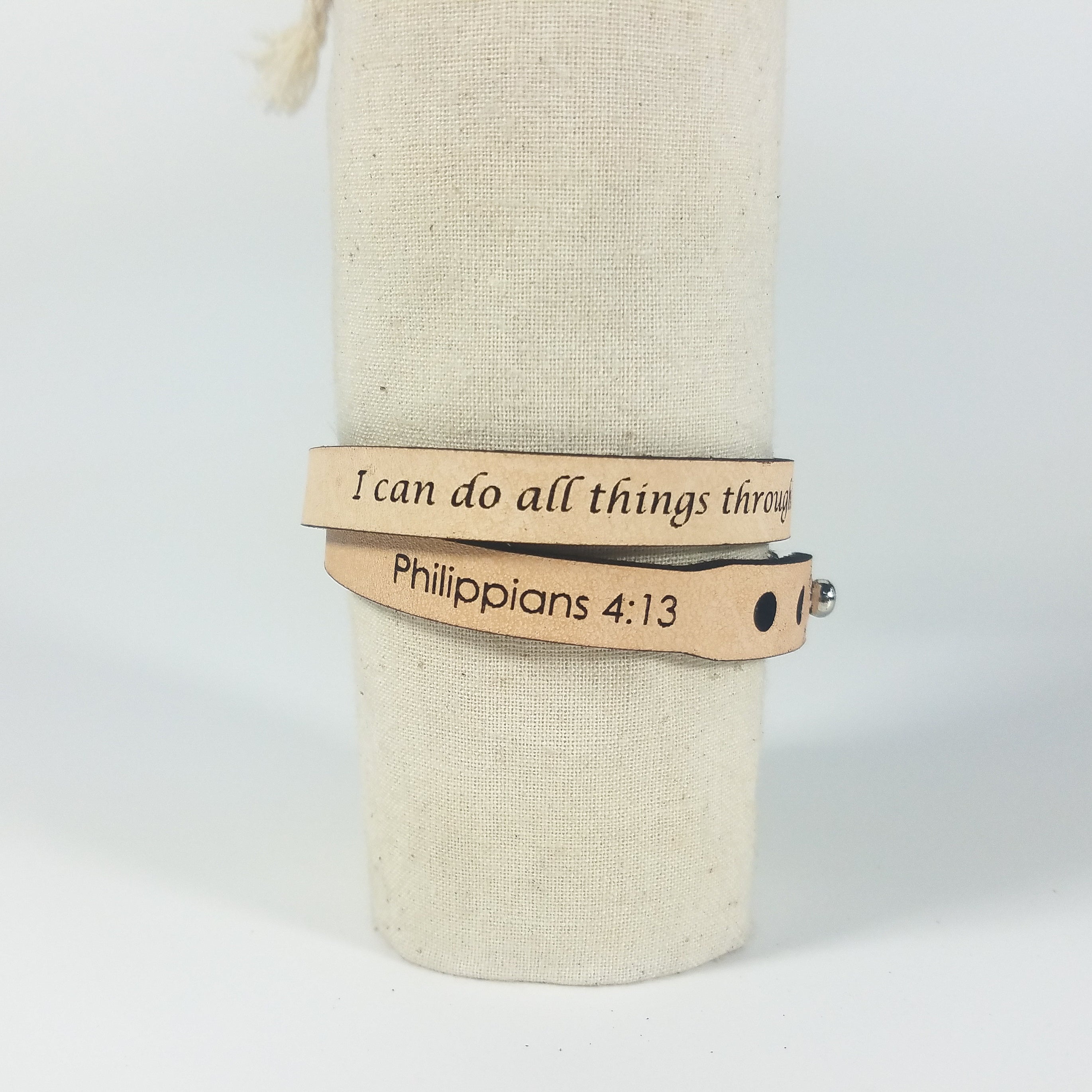 Spiritual Quote Wrap Bracelets - I can do all things through him who strengthens me